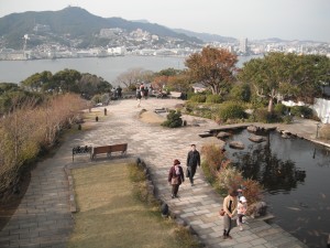 Gorgeous view of Nagasaki from the veranda of the dock house.